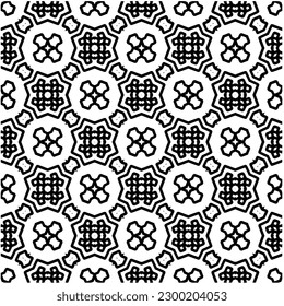 Patrón geométrico sin soldadura.  Patrón blanco y negro para página web, texturas, tarjeta, afiche, tela, textil.