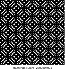 Geometric seamless pattern .  Black and white pattern for web page, textures, card, poster, fabric, textile.
