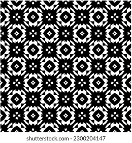 Patrón geométrico sin soldadura.  Patrón blanco y negro para página web, texturas, tarjeta, afiche, tela, textil.