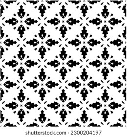 Geometric seamless pattern .  Black and white pattern for web page, textures, card, poster, fabric, textile.