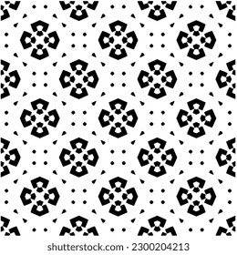 Geometric seamless pattern .  Black and white pattern for web page, textures, card, poster, fabric, textile.