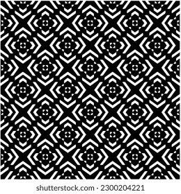 Geometric seamless pattern .  Black and white pattern for web page, textures, card, poster, fabric, textile.