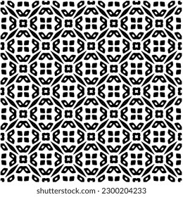 Geometric seamless pattern .  Black and white pattern for web page, textures, card, poster, fabric, textile.