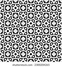 Geometric seamless pattern .  Black and white pattern for web page, textures, card, poster, fabric, textile.