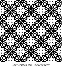 Geometric seamless pattern .  Black and white pattern for web page, textures, card, poster, fabric, textile.