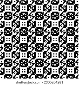 Geometric seamless pattern .  Black and white pattern for web page, textures, card, poster, fabric, textile.