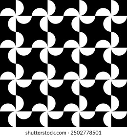 Geometric seamless pattern. Black and white,
 Fabric, tile, carpet, paper pattern, vector,
background illustration design