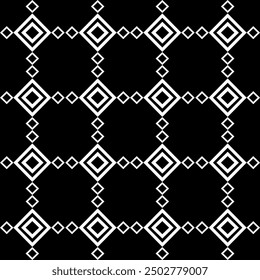 Geometric seamless pattern. Black and white,
 Fabric, tile, carpet, paper pattern, vector,
background illustration design