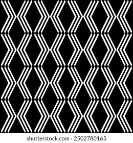 Geometric seamless pattern. Black and white,
 Fabric, tile, carpet, paper pattern, vector,
background illustration design