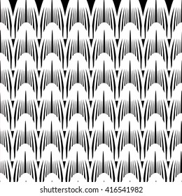 Geometric seamless pattern. Black and white geometric pattern. Vector illustration.