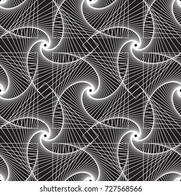Geometric seamless pattern, black and white graphics, beautiful structure, vector illustration.