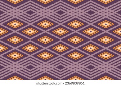 Geometric seamless pattern  for block print,batik,fabric,textile.Ethnic abstract ikat.Colorful abstract contemporary seamless pattern.Hand drawn unique print.