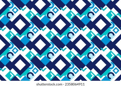 geometric seamless pattern with blue light color