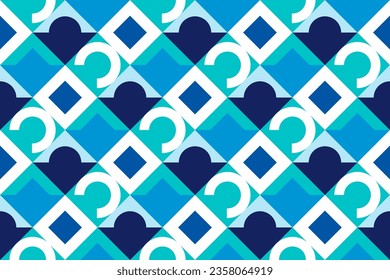 patrón geométrico sin soldadura con color azul claro