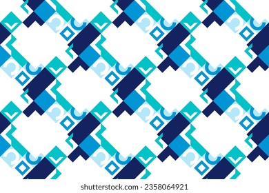 geometric seamless pattern with blue light color