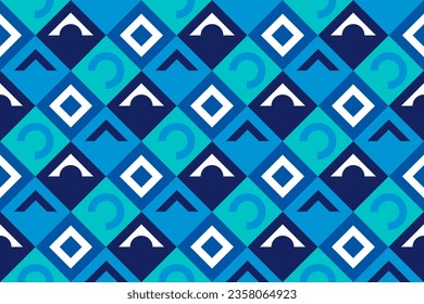geometric seamless pattern with blue light color
