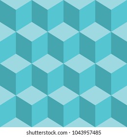 Geometric seamless pattern. Blue monochrome texture