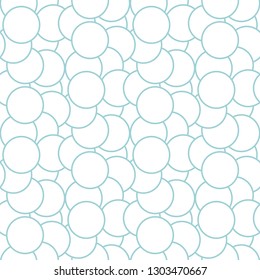 Geometric seamless pattern. Blue ornament on white background