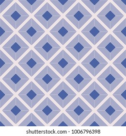 geometric seamless pattern with blue rhombuses