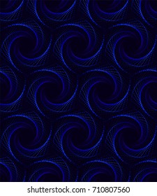 Geometric Seamless Pattern in Blue Tones. Modern Vector Background without Transparency.