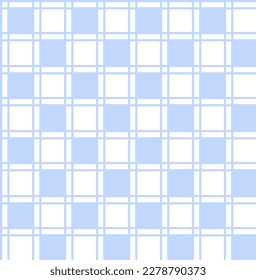 Geometric seamless pattern with blue and white squares and lines. Vector illustration