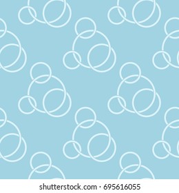 Geometric seamless pattern. Blue and white background for wallpapers and fabrics. Vector illustration