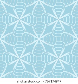 Geometric seamless pattern. Blue and white ornamental desihn for wallpapers, fabrics and textile