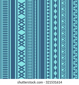 Geometric seamless pattern blue winter vintage