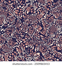 Padrão geométrico sem emenda em estilo boho. Manchas simétricas criando um belo padrão semelhante à impressão animal.