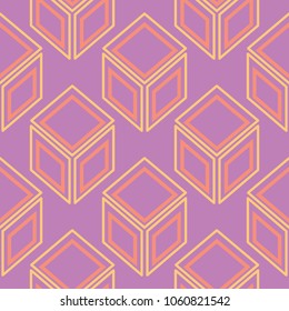 Geometric seamless pattern. Bright colored violet background for wallpapers, textile and fabrics