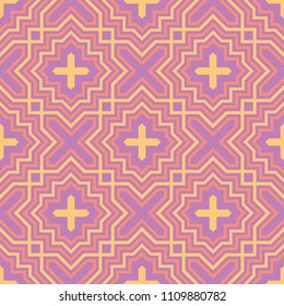 Geometric seamless pattern. Bright colored violet background for wallpapers, textile and fabrics