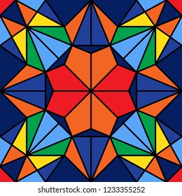 Geometric seamless pattern. Bright ornament, vector illustration.