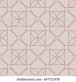 Geometric seamless pattern. Brown background for wallpapers and fabrics. Vector illustration