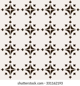 Geometric seamless pattern in brown and beige colors. Vector illustration.