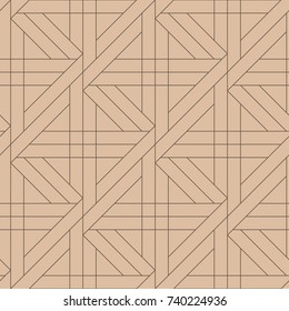 Geometric seamless pattern. Brown ornamental desihn for wallpapers, fabrics and textile