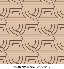 Geometric seamless pattern. Brown ornamental desihn for wallpapers, fabrics and textile