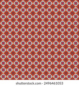 Geometric Seamless Pattern built from multiple shapes including square, circles and triangle for gift wrap, textile, books, cards, papers, craft supplies and background