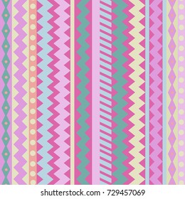 Geometric seamless pattern in candy colors, vector