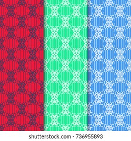 Geometric seamless pattern. Chain, lace, web