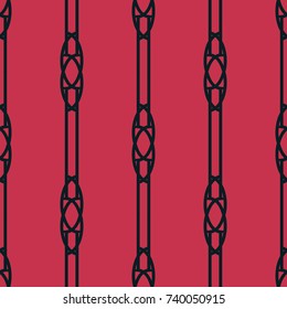 Geometric seamless pattern. Chain, lace