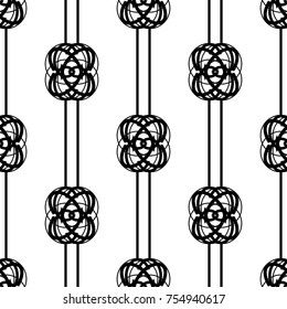 Geometric seamless pattern. Chain, lace