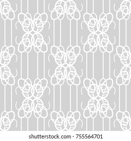 Geometric seamless pattern. Chain, lace