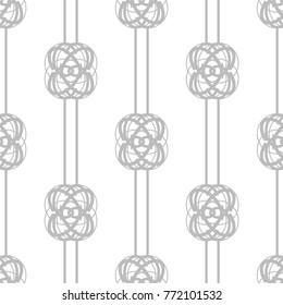 Geometric seamless pattern. Chain, lace