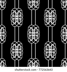 Geometric seamless pattern. Chain, lace