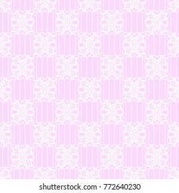 Geometric seamless pattern. Chain, lace