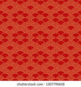 Geometric seamless pattern in chinese style.