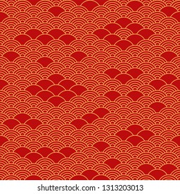 Geometric seamless pattern in chinese style.