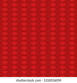 Geometric seamless pattern in chinese style.