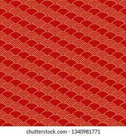 Geometric seamless pattern in chinese style.