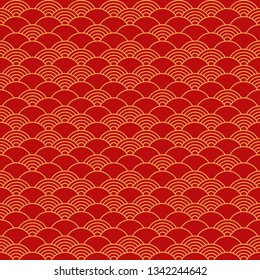 Geometric seamless pattern in chinese style.